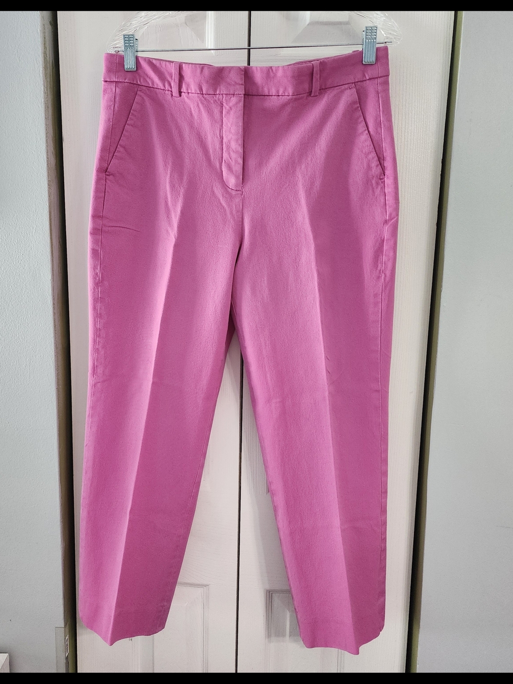 J. Crew Pink Cropped Ankle Pants Size 12 Cotton Blend - Picture 2 of 9
